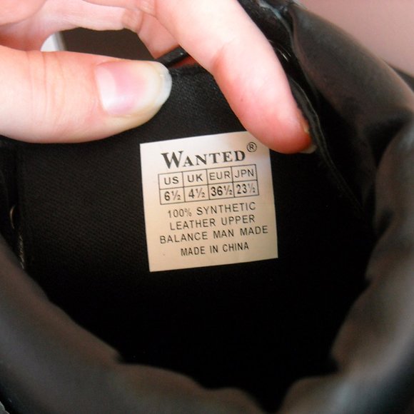 NEW Lord & Taylor Wanted womens 6.5 black combat boots grunge cosplay goth punk - Picture 7 of 13